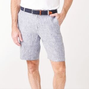 Men's PETER MILLARSeaside Men's Linen Stripe Shorts 38